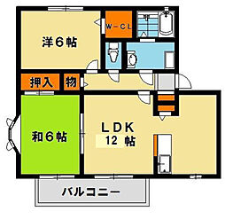 エスペランサE 2LDKの間取図画像