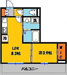 エルアベニュー 1LDKの間取図画像