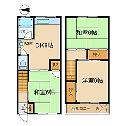 門田貸家 1階3DKの間取り