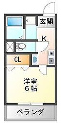 MY尼崎 1Kの間取図画像