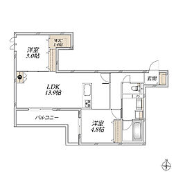 (仮称)尼崎市南塚口町1丁目へーベル東棟 2LDKの間取図画像