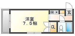 パルコ壱番館 1Kの間取図画像