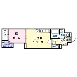 エラン パティオ 1LDKの間取図画像