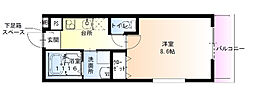 フジパレス長洲公園5番館 1Kの間取図画像