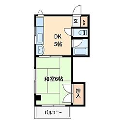 ハイツフェニックス 1DKの間取図画像