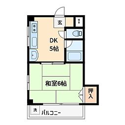 ハイツフェニックス 1DKの間取図画像
