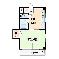 ハイツフェニックス 1DKの間取図画像