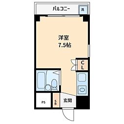ラファエラ鳴尾2 1Kの間取図画像