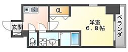 レーヴメゾン尼崎昭和通 1Kの間取図画像