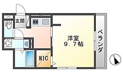 サニーコンフォート 1Kの間取図画像