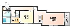 ヴァンメゾン・塚口 1LDKの間取図画像