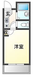 シャルマンフジ出屋敷弐番館 1Kの間取図画像