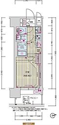 プレリス尼崎レーネヴィア 1Kの間取図画像