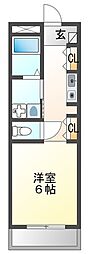ロジュマンヴェールB棟 1Kの間取図画像