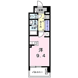 クラシェス尼崎 ワンルームの間取図画像