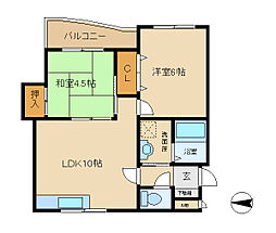 ディオブローネ1 2LDKの間取図画像