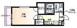 フジパレス東園田サウス 1Kの間取図画像