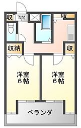 メゾン大和7 2Kの間取図画像