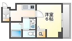 レーヴメゾン尼崎大物 1Kの間取図画像