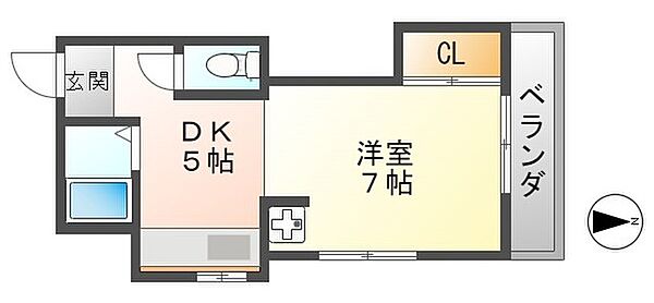 第一神崎ハイツ 205｜兵庫県尼崎市浜３丁目(賃貸マンション1DK・2階・32.00㎡)の写真 その2
