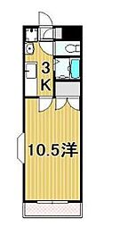 レジデンス・ユニ 1Kの間取図画像