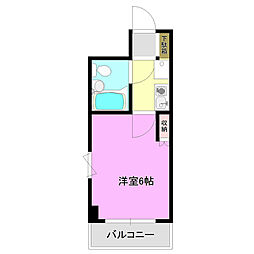 エミネンス兼山 1Kの間取図画像