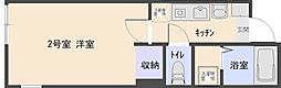 グロース淵野辺 2階1Kの間取り
