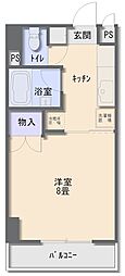 アルシャインビル 1Kの間取図画像