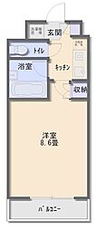 ヌヴェルハイツ 1Kの間取図画像