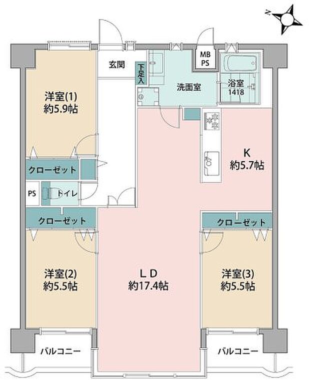 中古マンションの3LDKは、経済的で、一般的な広さがあり、夫婦又は3人家族によいです。リビングルームでは、食事会を楽しむスペースがあることや、部屋の用途は、寝室や子供部屋を設けることも可能です。