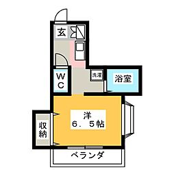 グランデュールメルヘン 1Kの間取図画像
