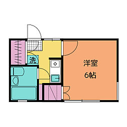 コーポ井原 1Kの間取図画像