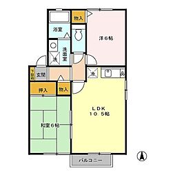 パティオ 2LDKの間取図画像