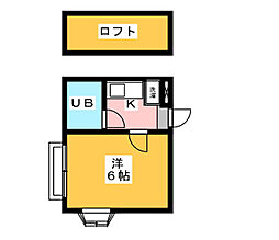 第5メゾン稲垣 1Kの間取図画像