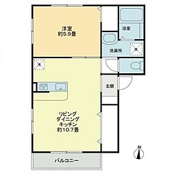 間取図画像 1LDK