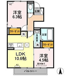 間取図画像 2LDK