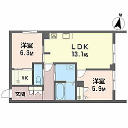 間取図画像 2LDK