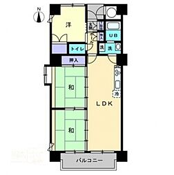 ホワイトハウス松山 3LDKの間取図画像