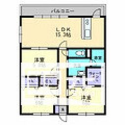 エリヴェール道後 3LDKの間取図画像