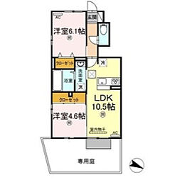 スバル 2LDKの間取図画像