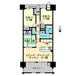 アルファステイツ道後 3LDKの間取図画像