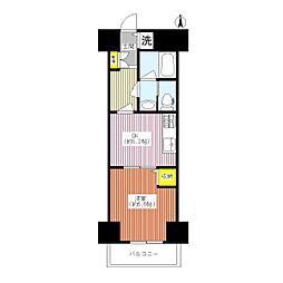 亀戸サニーフラット 1DKの間取図画像