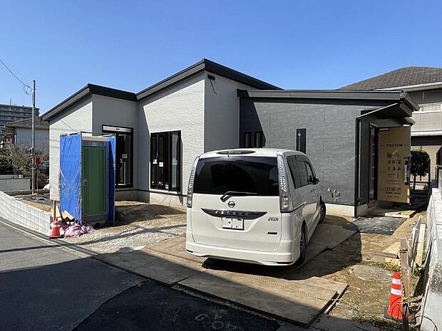 現地外観写真。平屋の間取りにて、延床面積約27坪です。