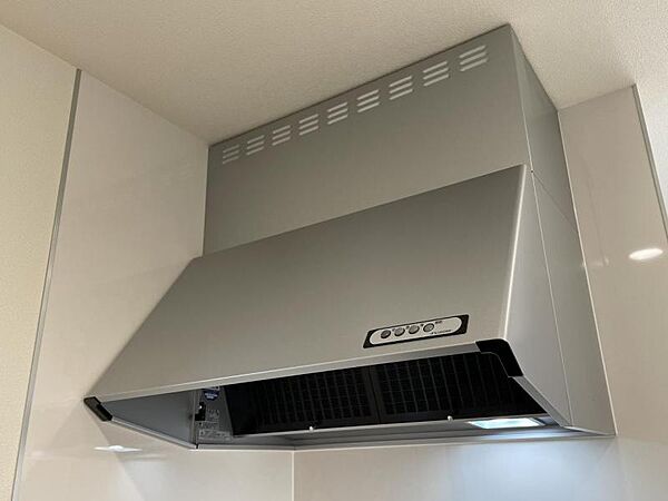 大きなレンジフードは換気もパワフルです