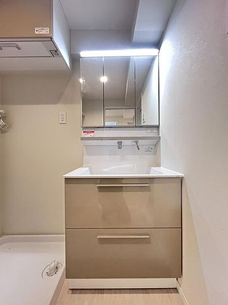 収納力と機能性に優れたお手入れラクラクのゆったりとした洗面台