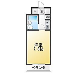 シーアイマンション鶴見 ワンルームの間取図画像