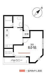 QUIET CRAB HOUSE mix生麦(仮) 1DKの間取図画像