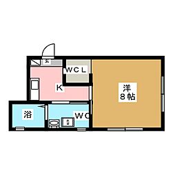 ルチアーノ 1Kの間取図画像