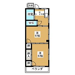 湘南グリーンハイム 2Kの間取図画像