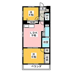 エムグランド湘南 2LDKの間取図画像